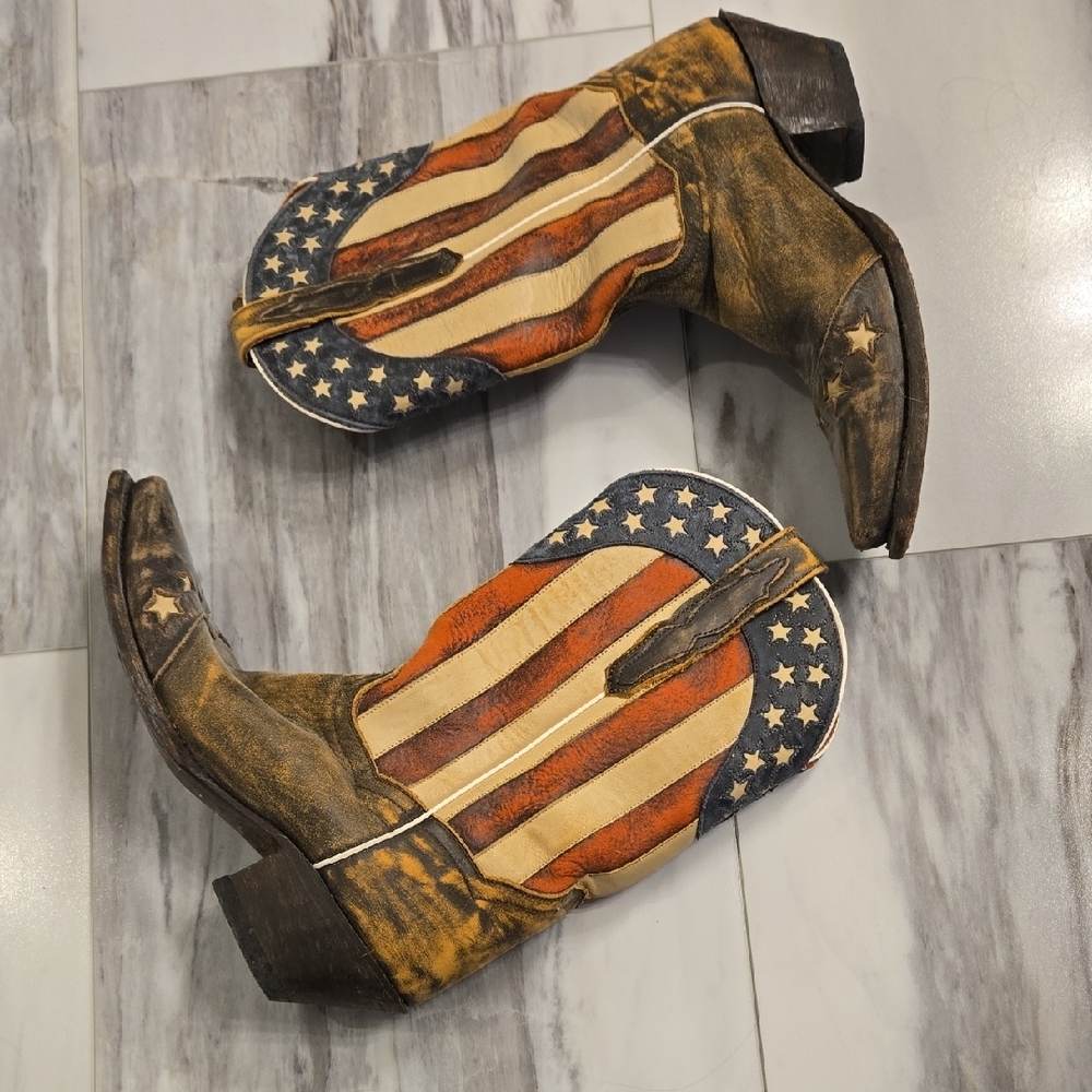Dan Post American Flag Womens Cowboy Boots - Picture 9 of 9
